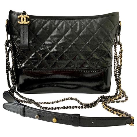 black chanel hobo bag|chanel gabrielle hobo bag large.